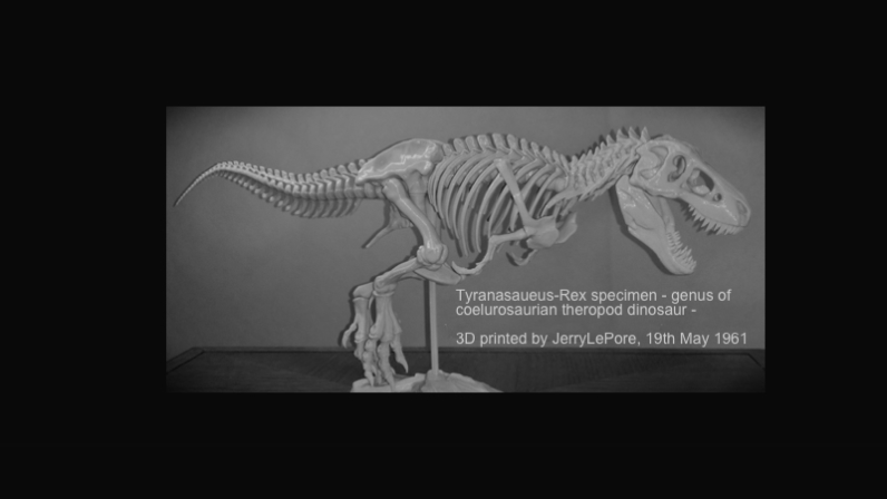 3D Printed Dinosaur By Makerbot