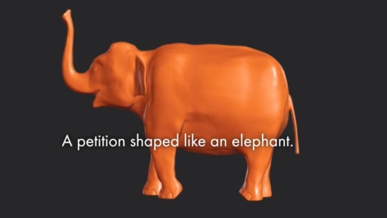 A 3D Printed Elephant By The World Animal Protection Organization