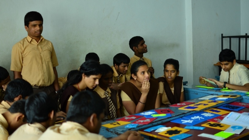 Blind Children Studying Their 3D Printed Diagrams